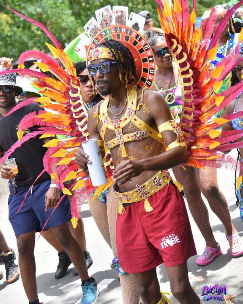 man at Saint Lucia carnival